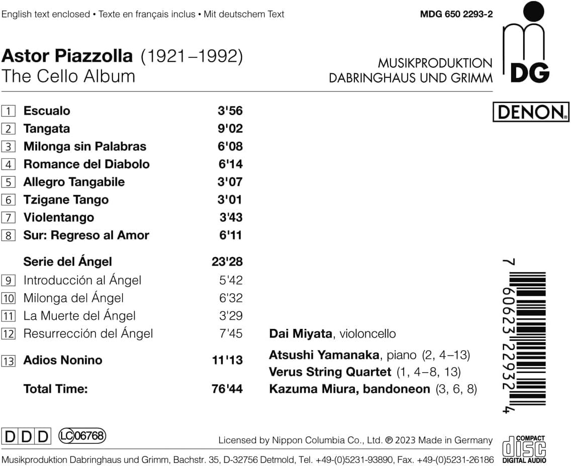 Astor Piazzolla: The Cello Album