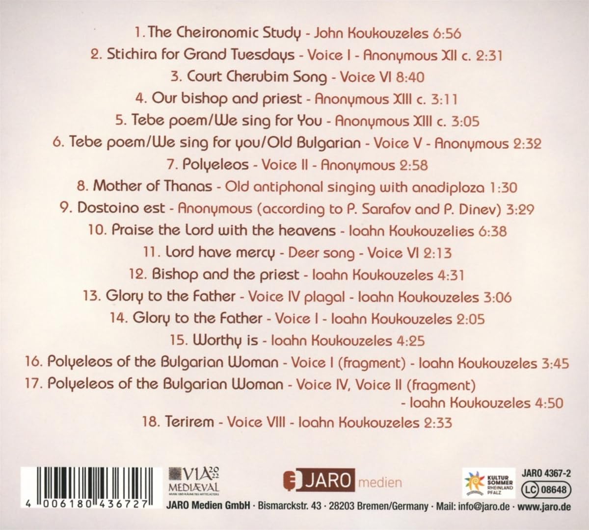 Medieval Eastern Orthodox Music