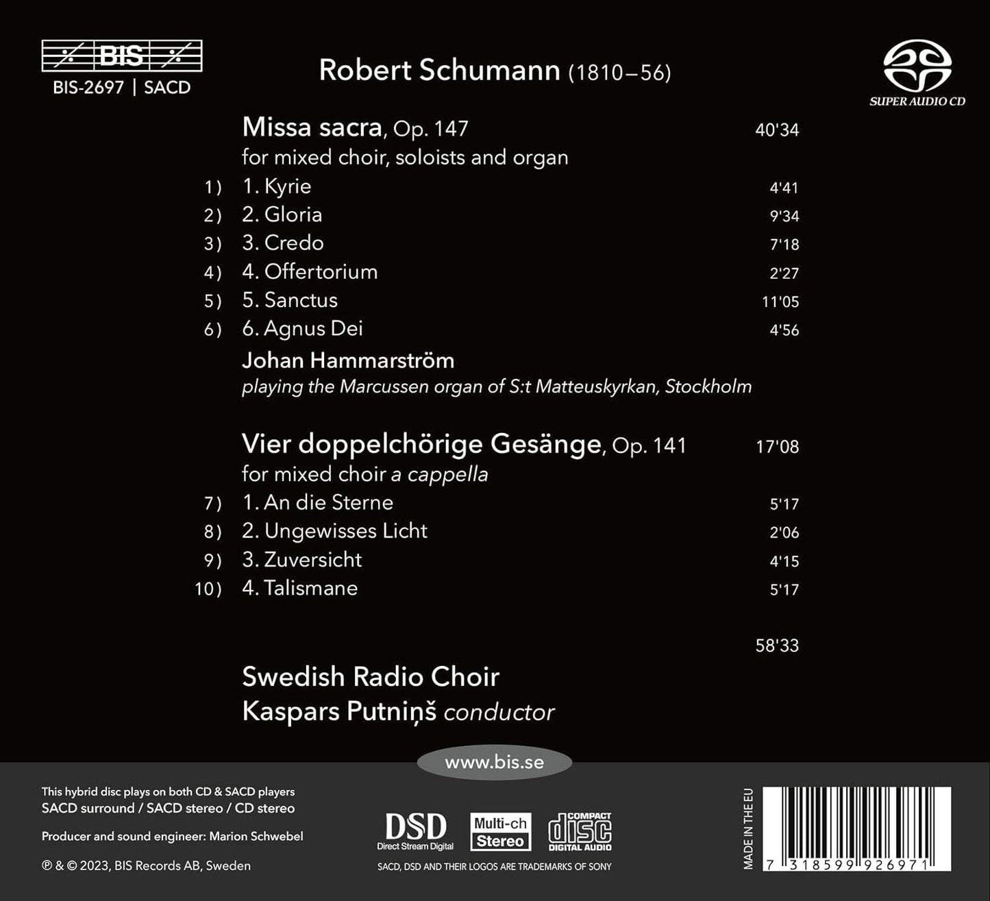Schumann: Missa Sacra