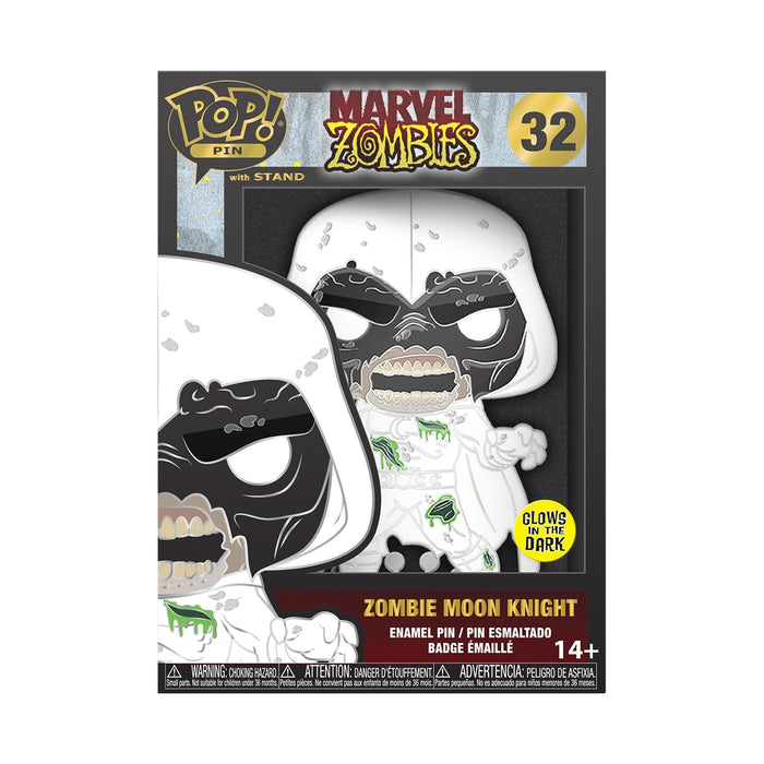 Loungefly Large Enamel Pin MARVEL: ZOMBIE MOON NIGHT - Moon Knight - Marvel Zombies Enamel Pins - Cute Collectable Novelty Brooch - for Backpacks & Bags - Gift Idea - Official Merchandise