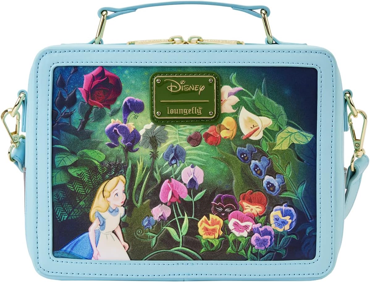 Loungefly Disney Alice in Wonderland Classic Movie Lunch Box Crossbody Purse One Size