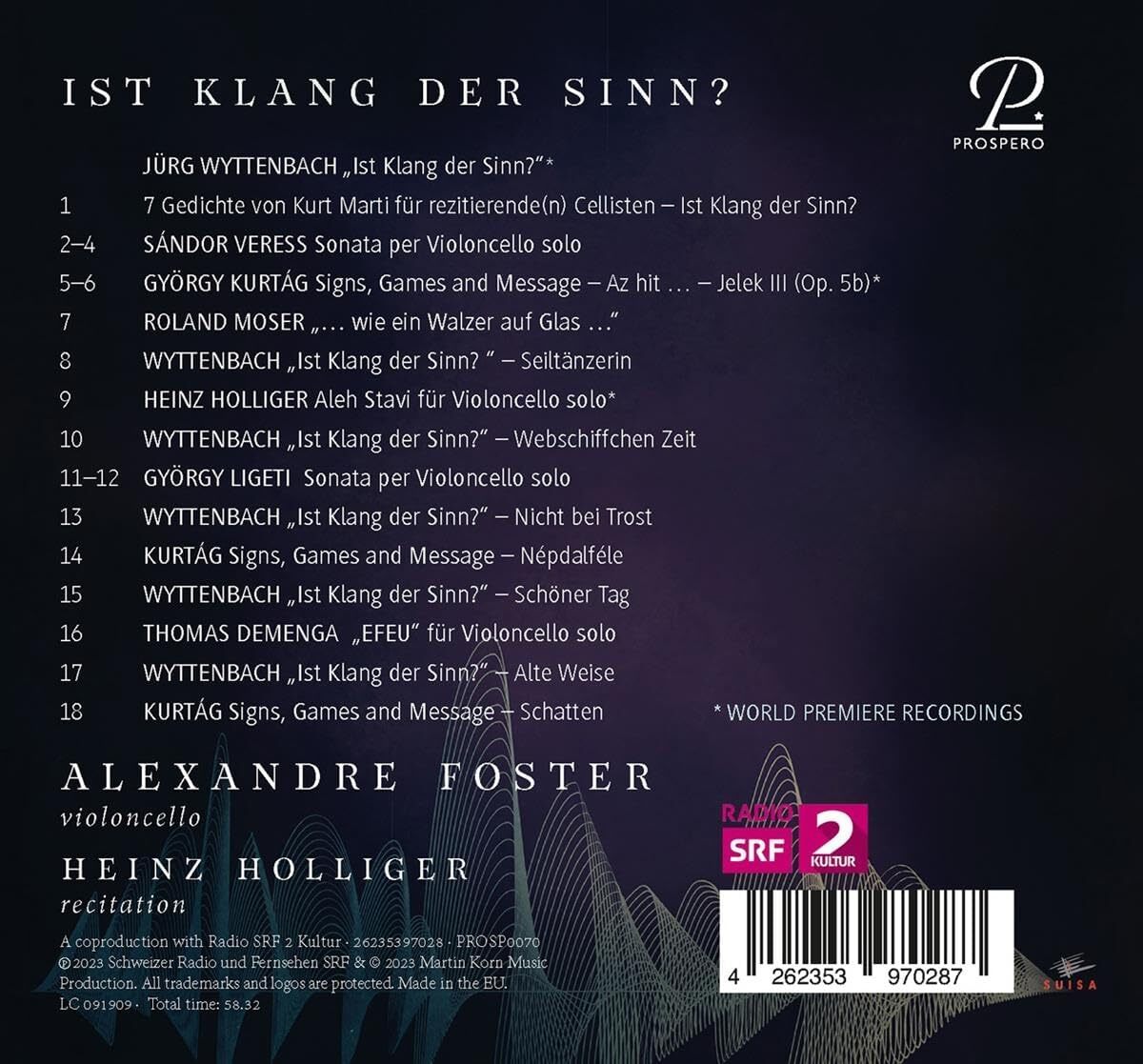 Alexandre Foster/Heinz Holliger: Ist Klang Der Sinn?