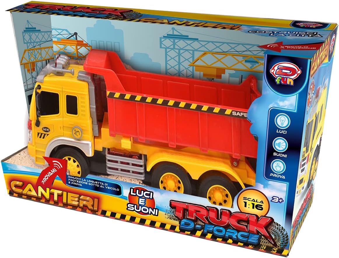 D-fun - DIP76593 Toy Vehicle Truck D-Force Construction Sites, Multicoloured