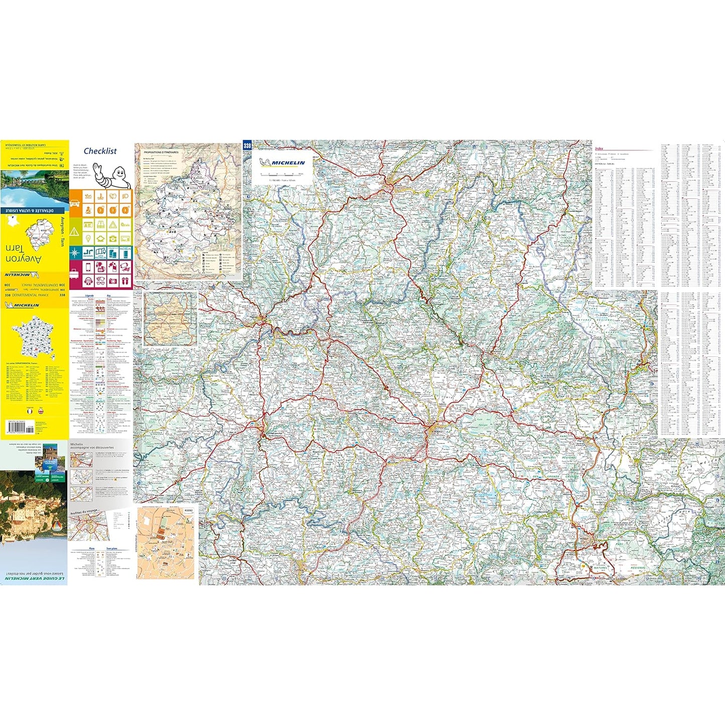 Aveyron, Tarn - Michelin Local Map 338