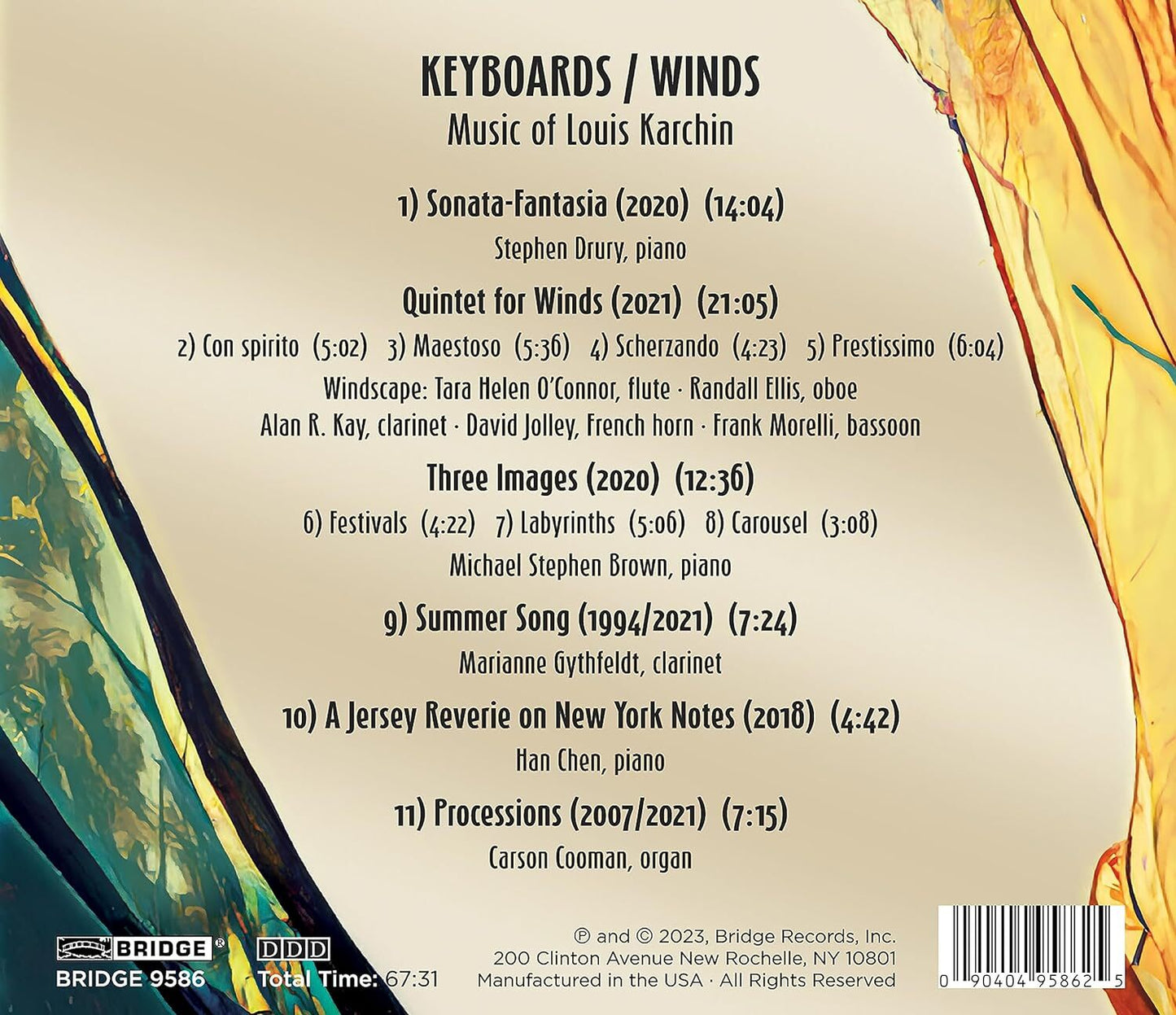 Keyboards/Winds: Music By Louis Karchin