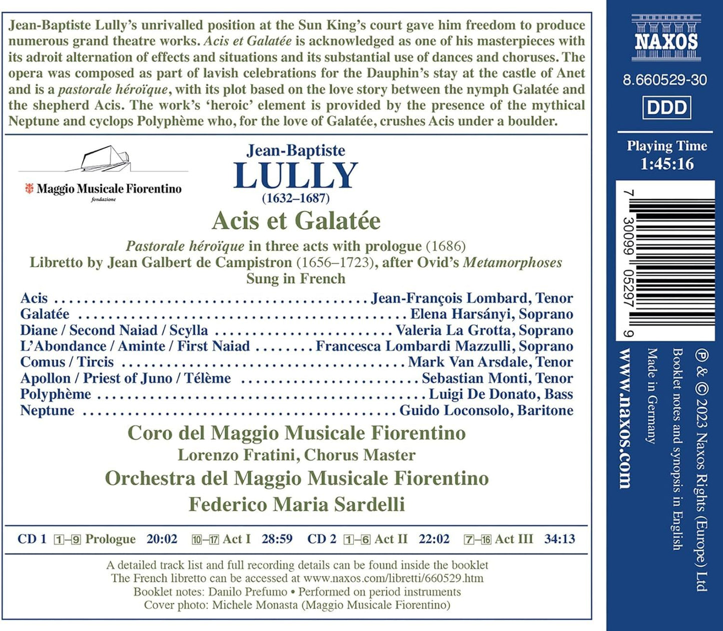 Jean-Baptiste Lully: Acis Et Galatée