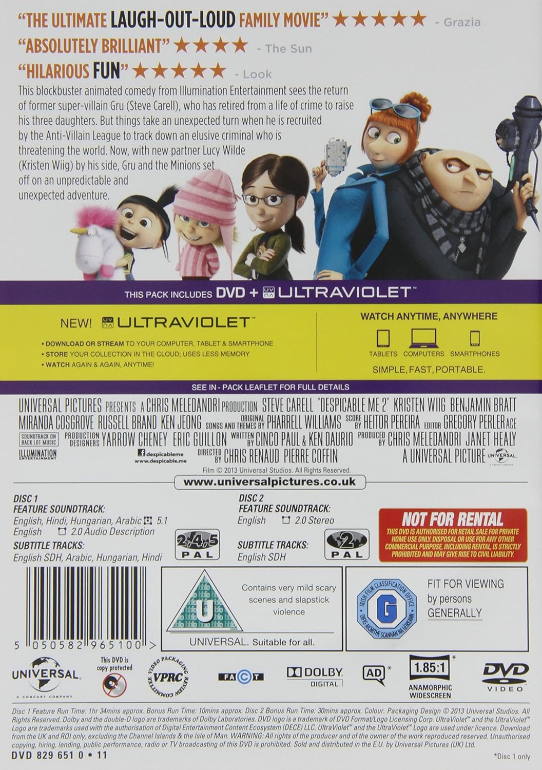 Despicable Me 2 & Bonus Movie (2 Disc Set) /DVD