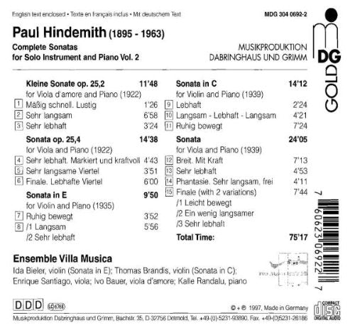 Sonaten für Soloinstrument und Klavier Vol. 2