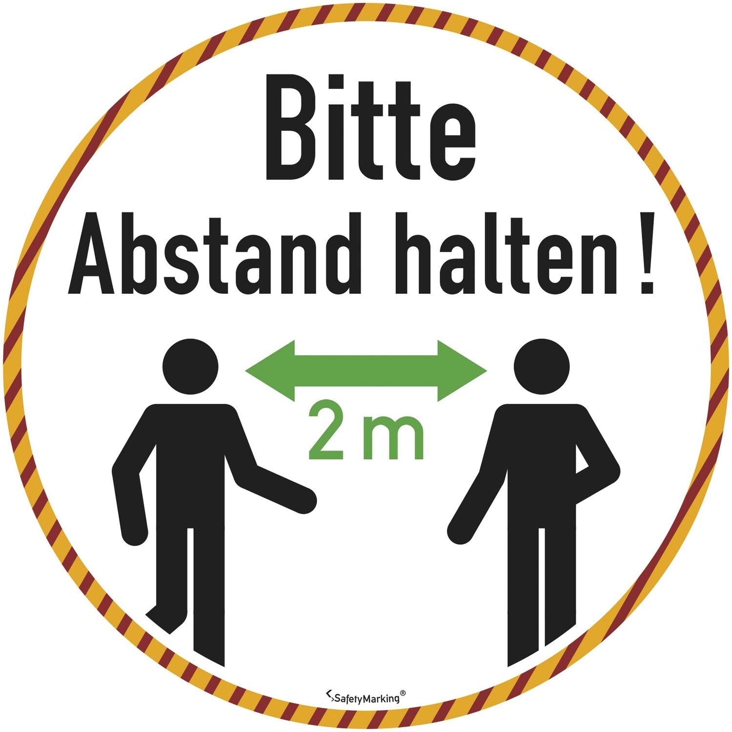 SafetyMarking® Hinweisaufkleber Bitte Abstand hal