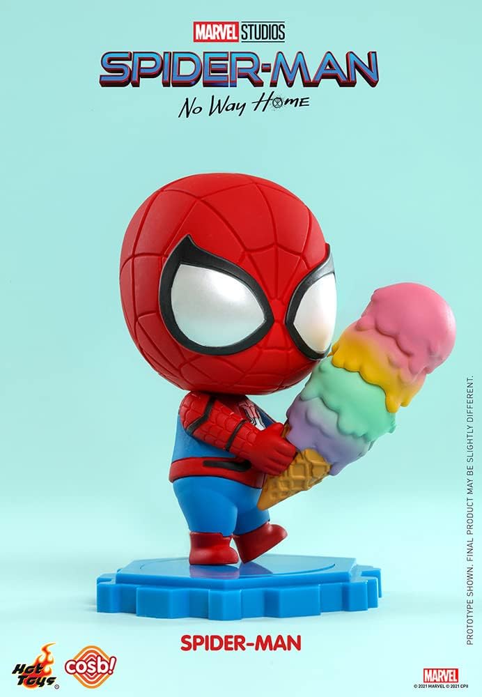 ホットトイズ(Hot Toys) Cosbi Marvel Collection CBX032 Spider-Man: No Way Home Spider-Man (Ice Cream) #003 Non-Scale Figure, Red, Height 3.1 inches (8 cm) Spiderman (Ice Cream)