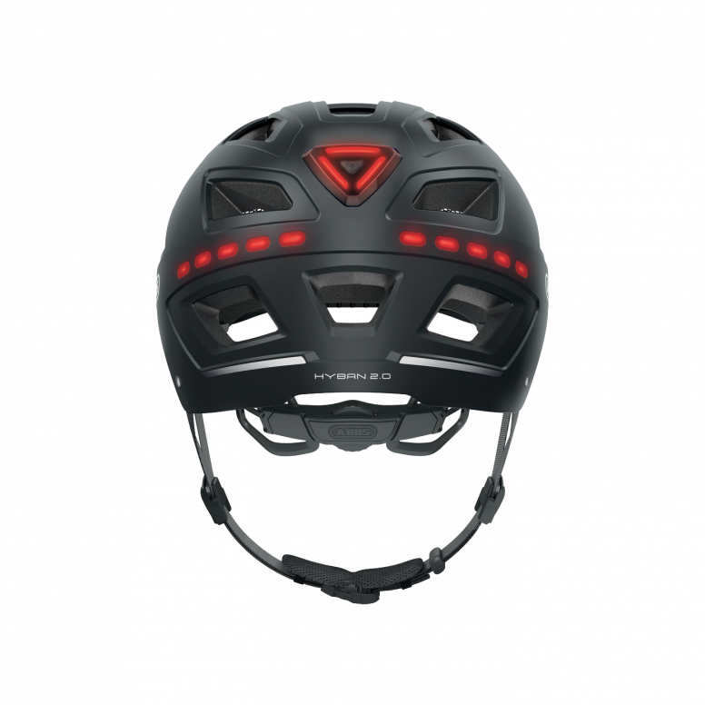 Abus Helmet Hyban 2.0-Led Sgnl Black L 56-61