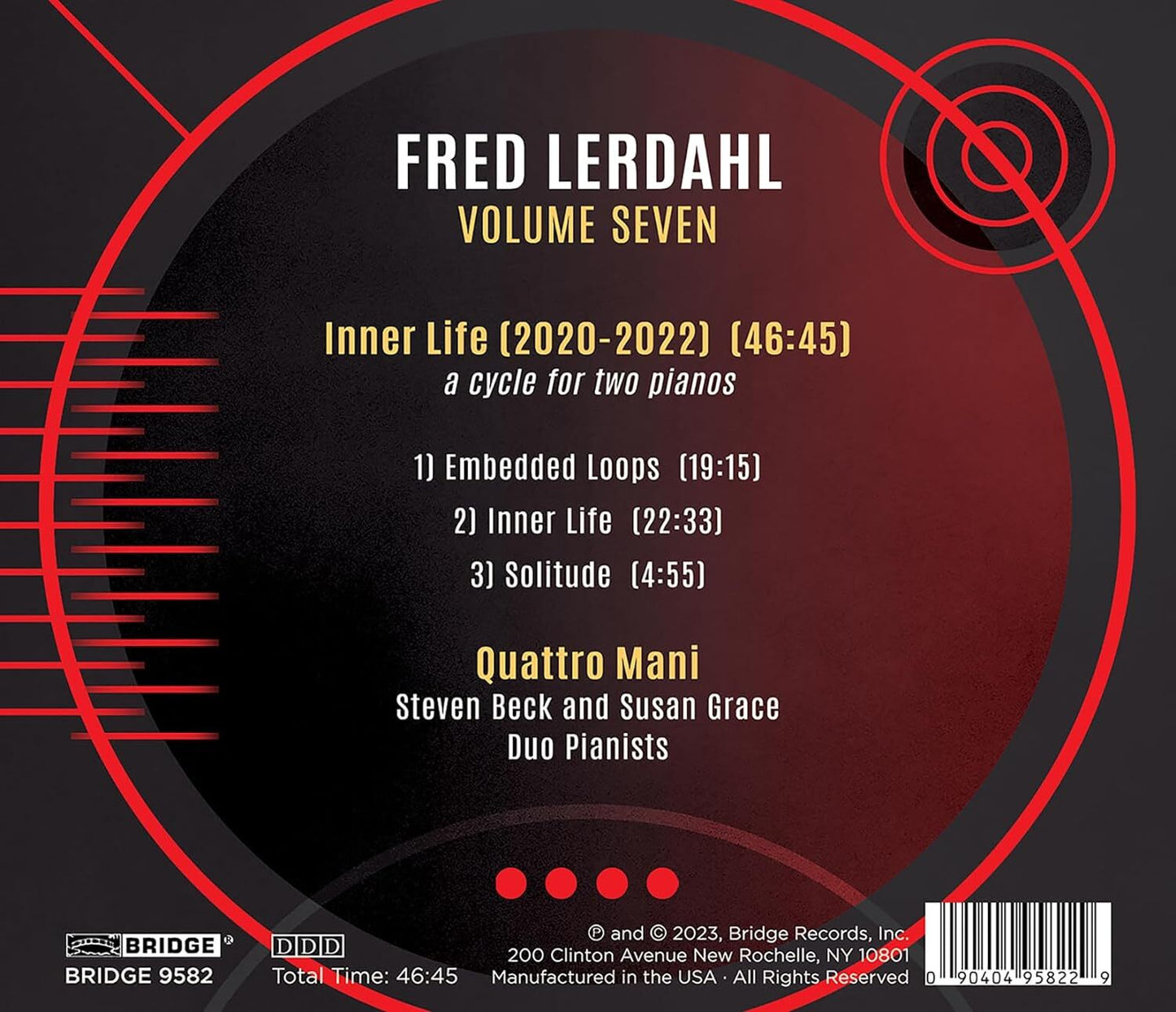 Fred Lerdahl: Inner Life - Volume 7