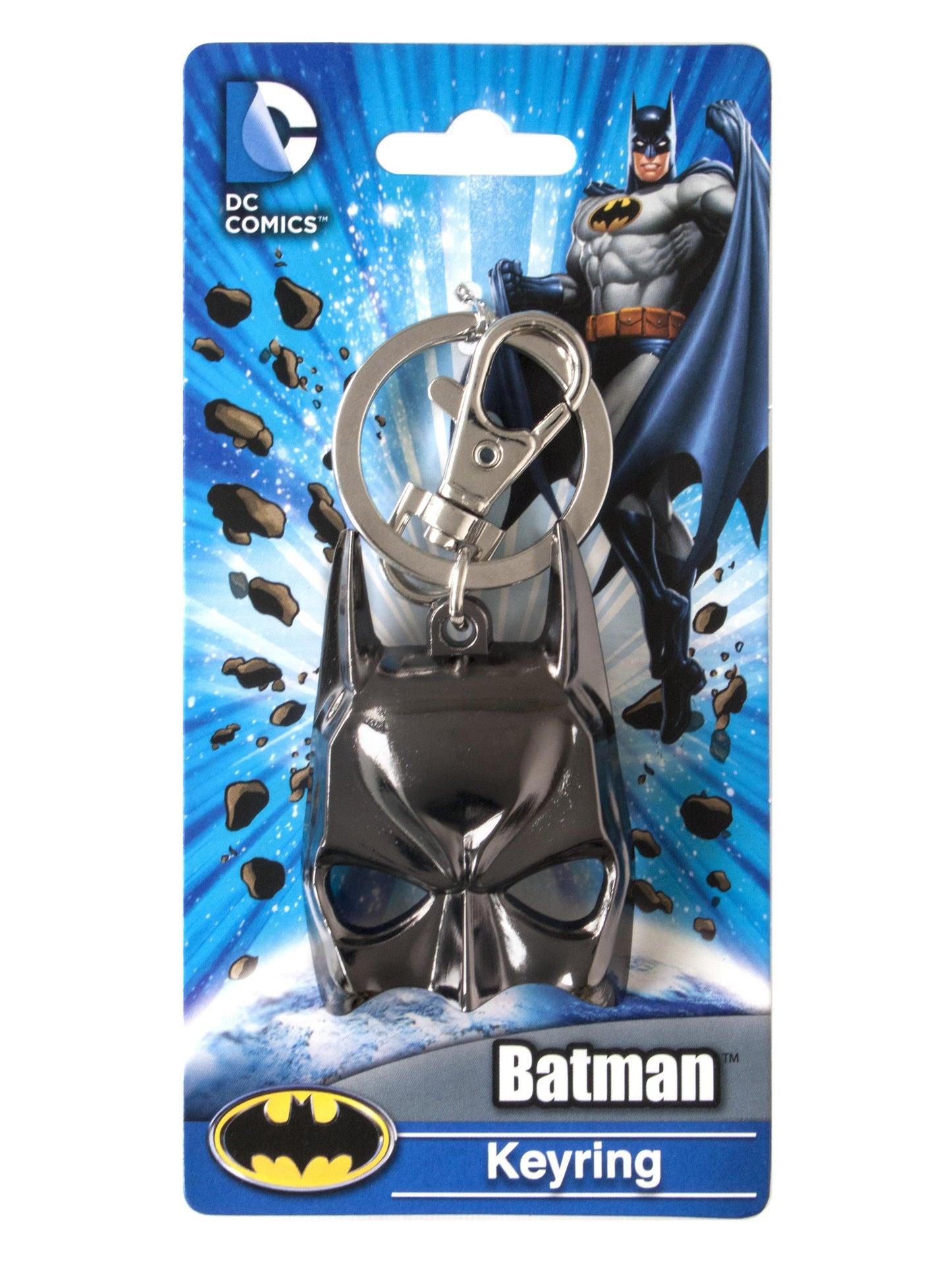 DC Batman Mask Pewter Key Ring Multicolor, 1" 1 Inches Multicolor