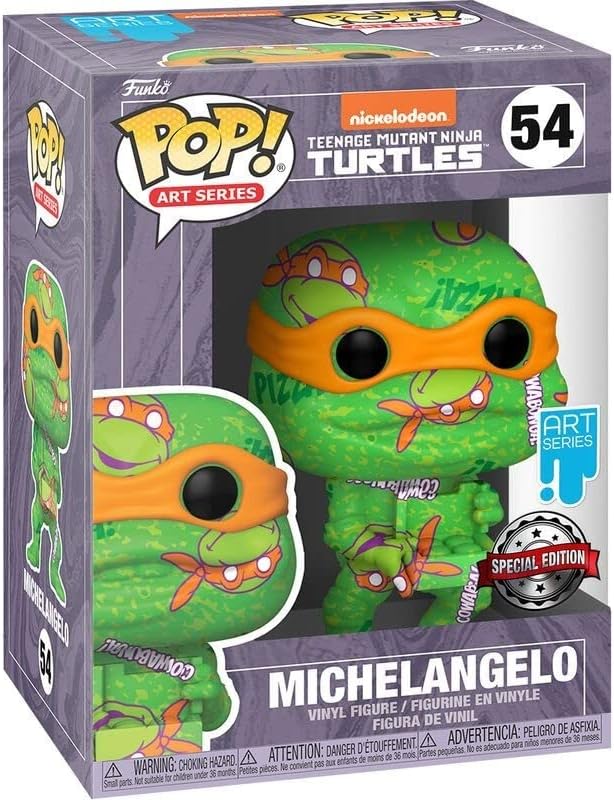 Funko 57929 Pop! Art Series: TMNT 2 - Michelangelo Vinyl Figure #54 (FUN57929)