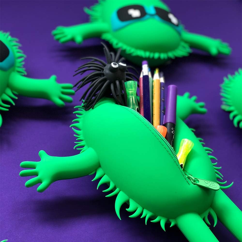 Tinc Character Silicone Kids Pencil Case, Soft-Touch, Large Capacity, School Pencil Case for Boys and Girls Green