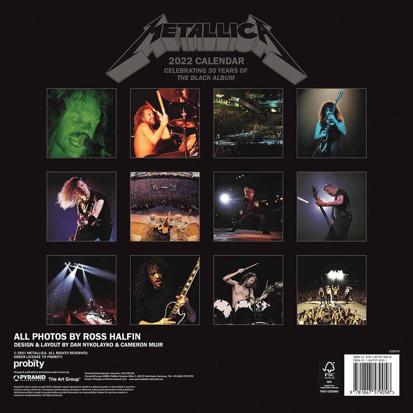 Metallica 2022-18-Monatskalender: Original BrownTrout-Kalender