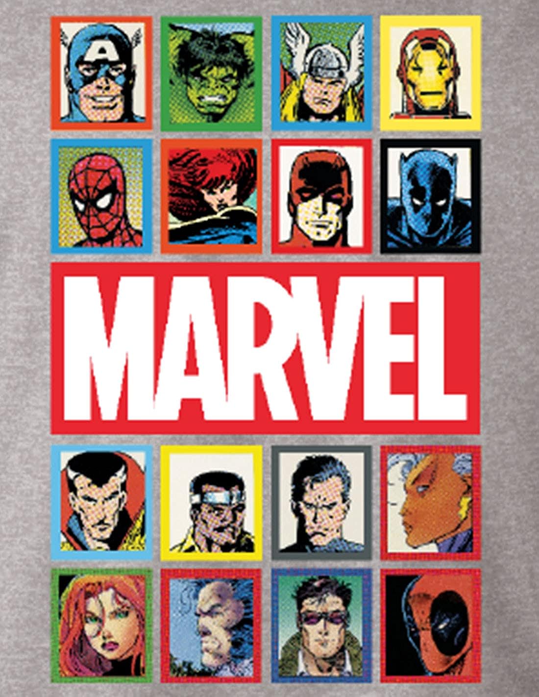 Marvel Frames T-Shirt XL Flecked Grey
