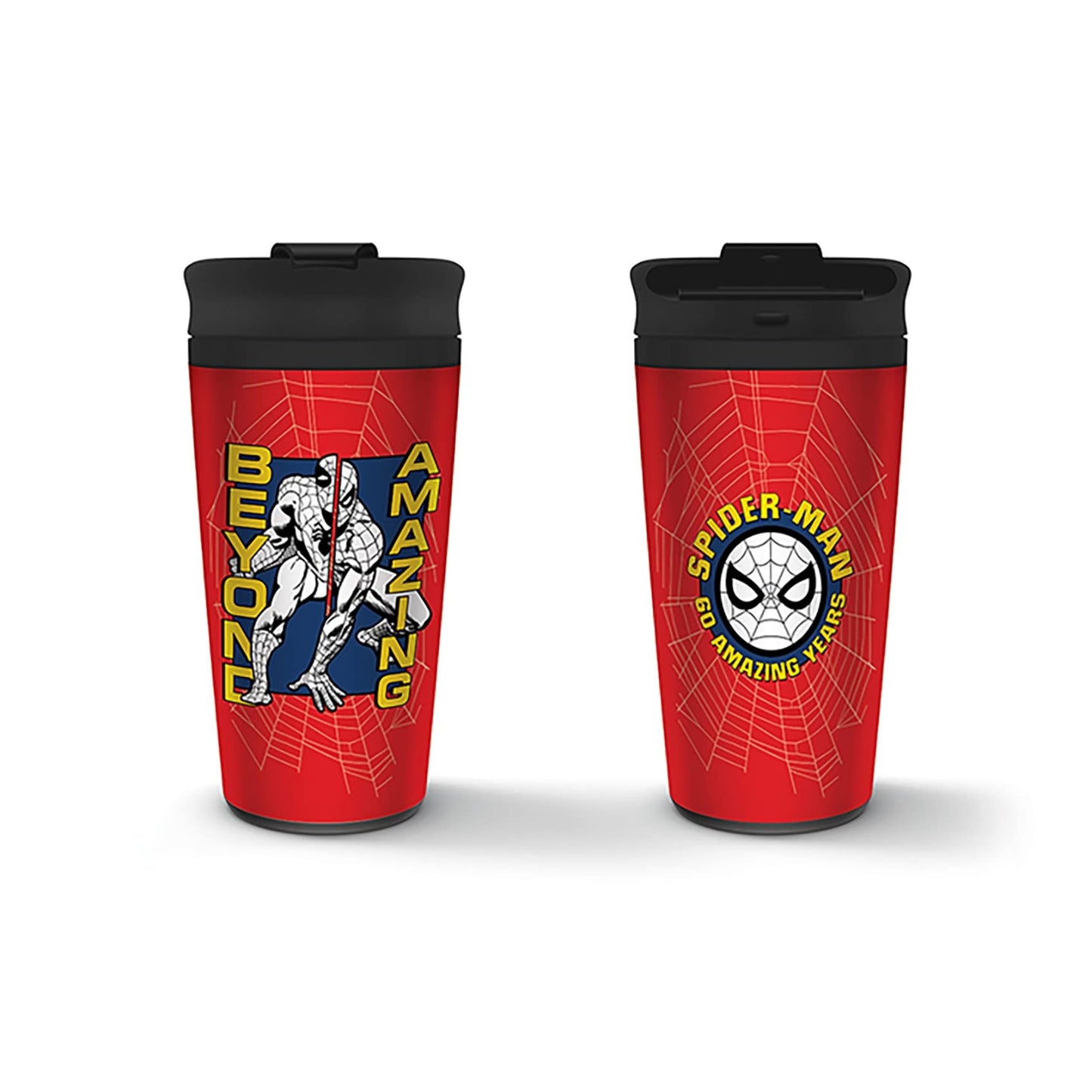 Pyramid International Marvel Spider-Man Metal Travel Mug (Beyond Amazing Design) 16oz Insulated Mug - Official Merchandise