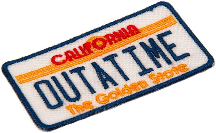BACK TO THE FUTURE (LICENSE PLATE) EMBROIDERY (IRON ON) STICKER