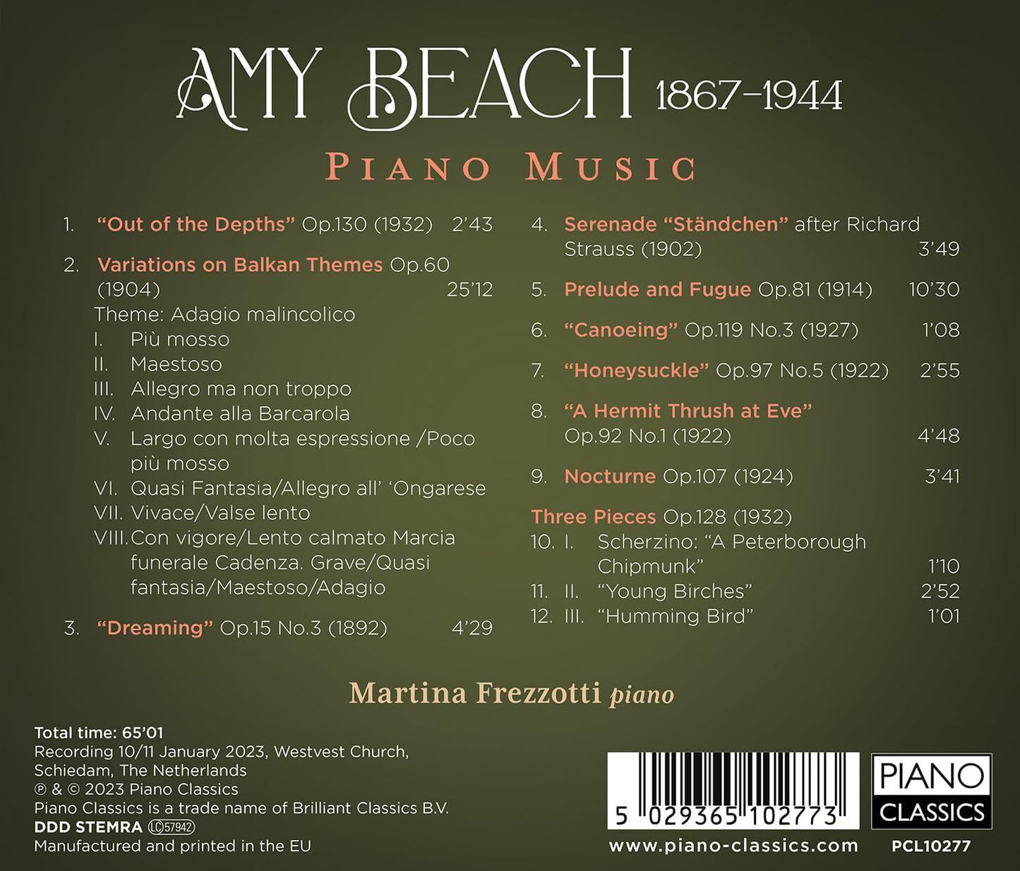 Amy Beach: Piano Music
