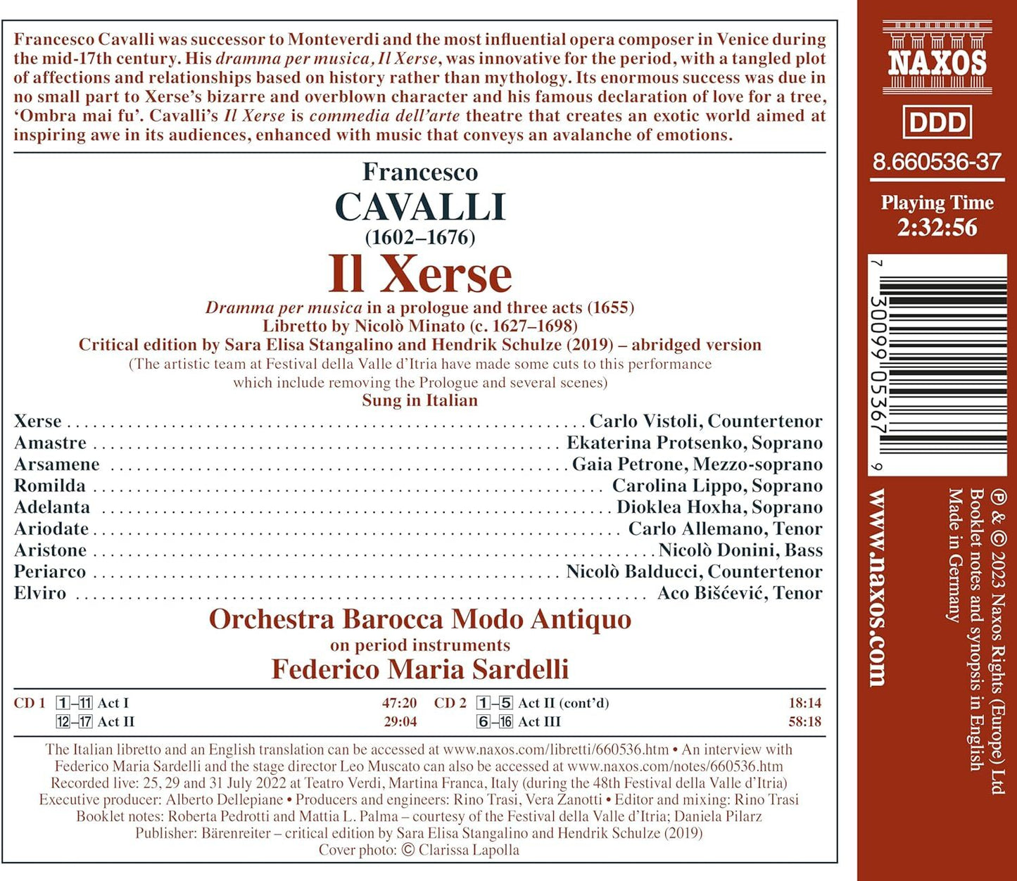 Cavalli: Il Xerse