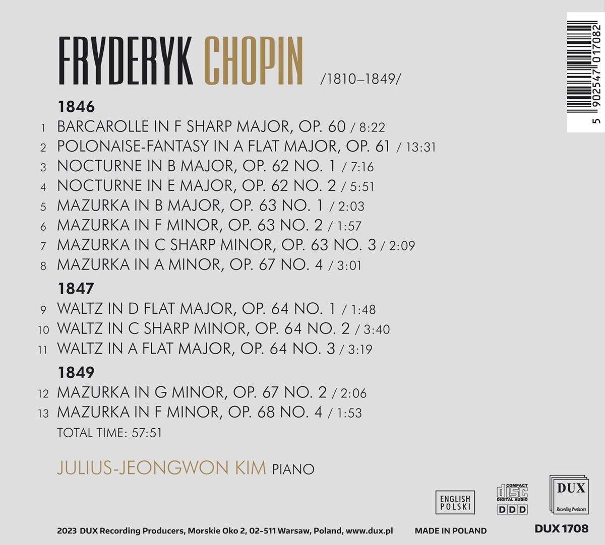 Chopin's Last Piano Works
