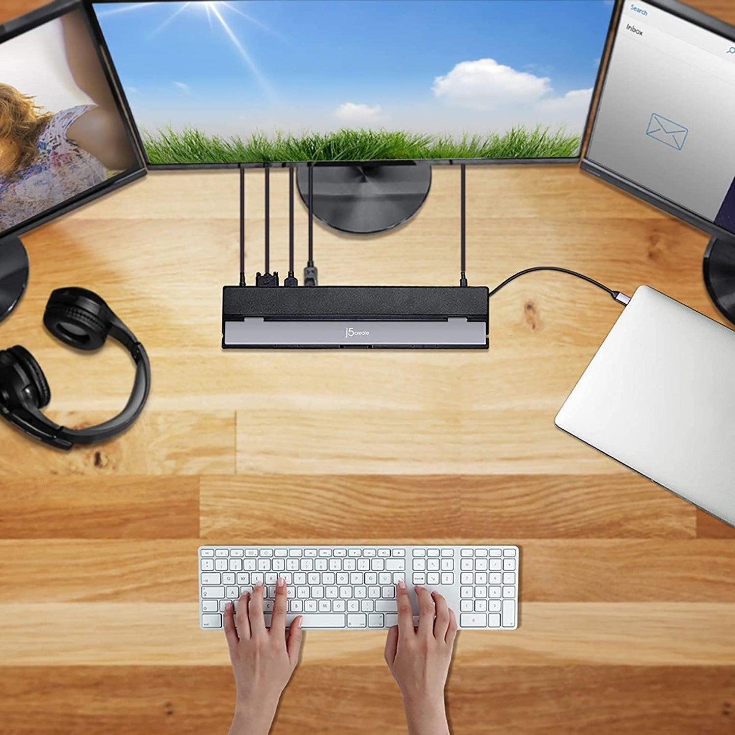 j5create USB-C Hub 13-in-1 Triple Display Docking Station with 100W Power Delivery Adapter | Perfect for MacBook Pro, Surface Pro/Go, Surfacebook, Dell, XPS, and other USB-C Laptops