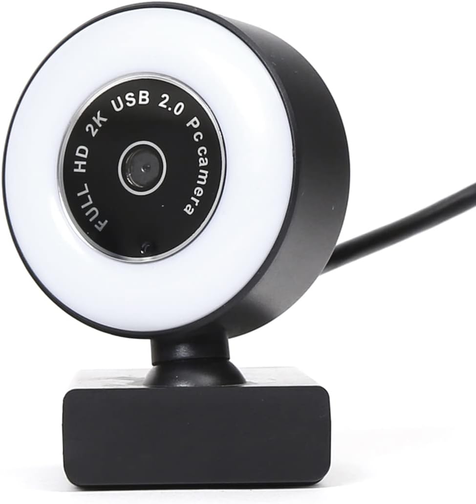 Webcam 1080P With Microphone- Ring Light Noise Cancelling