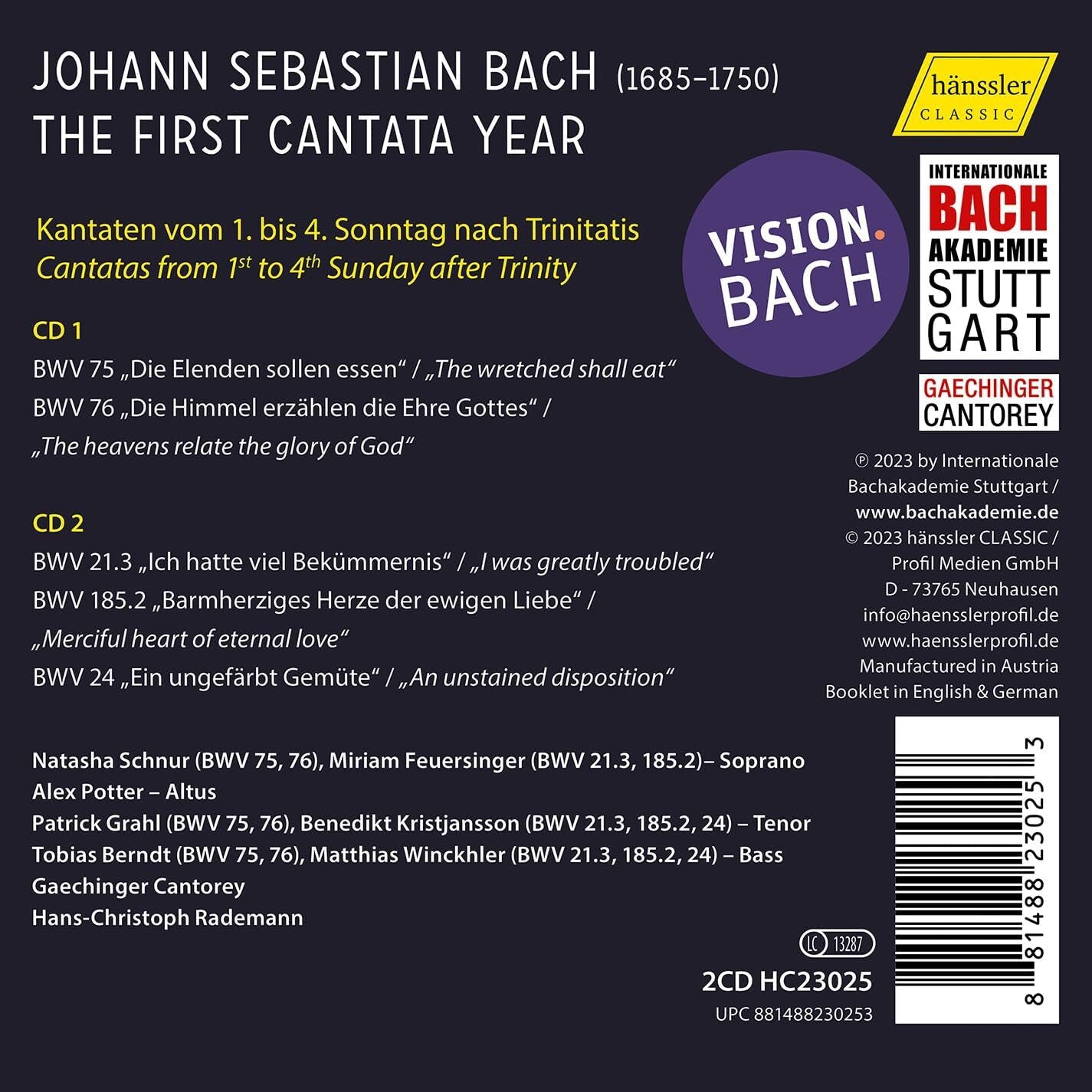 Johann Sebastian Bach: The First Cantata Year - Volume 1