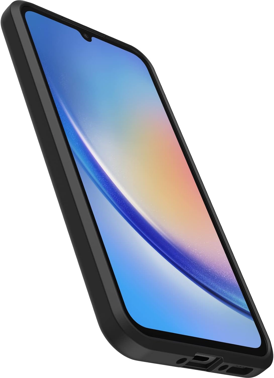 OtterBox Sleek Series Case for Samsung Galaxy A34 5G, Shockproof, Drop proof, Ultra-Slim, Protective Case, Tested to Military Standard, Antimicrobial Protection, Clear/Black - Non-Retail Packaging Black Galaxy A34 5G