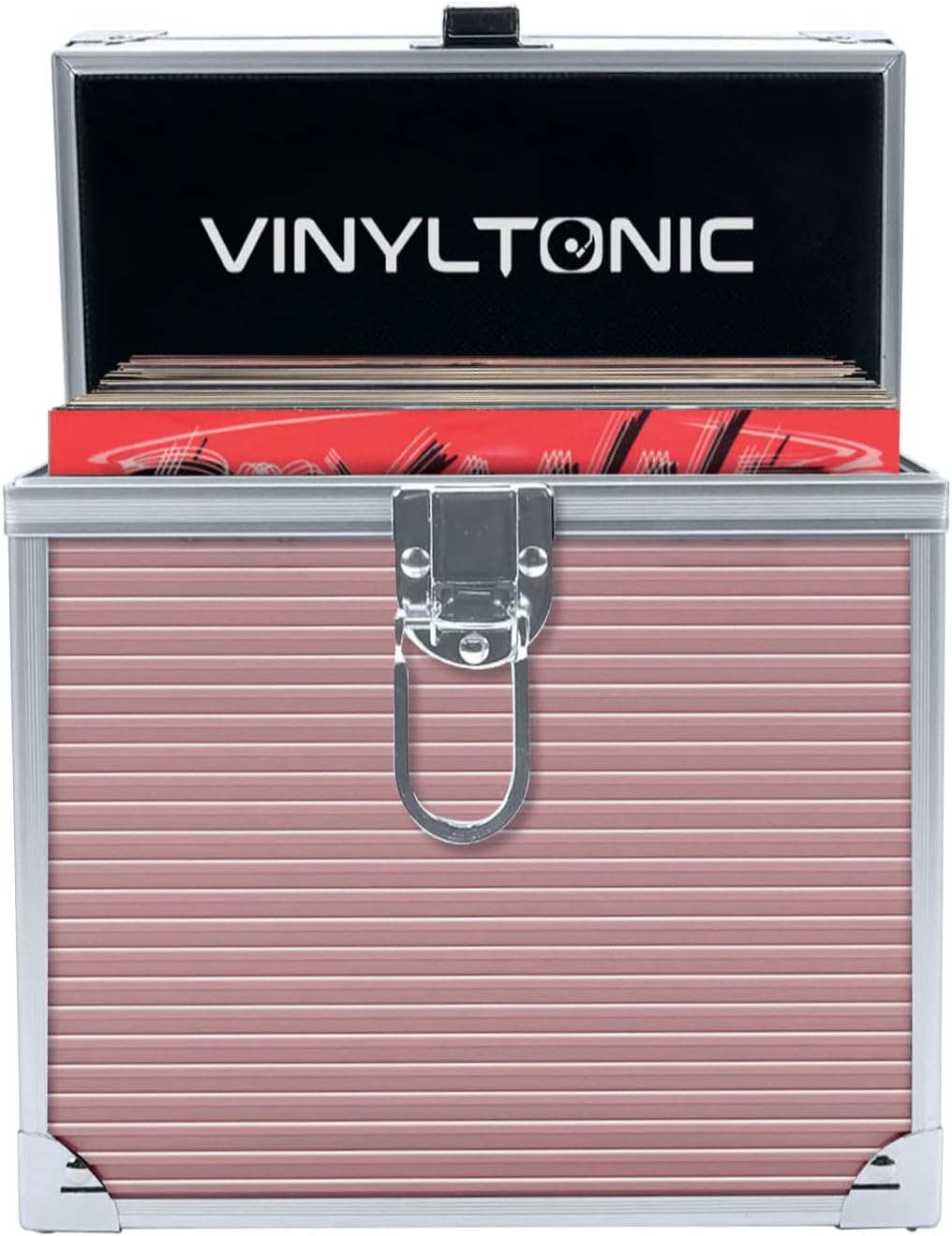 Vinyl Tonic 7 Vinyl Storage Case With Cloth - Rose Gold
