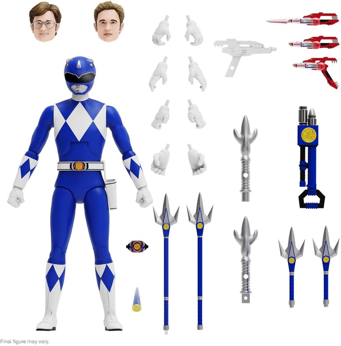 Super7 Mighty Morphin Power Rangers figurine Ultimates Blue Ranger 18 cm