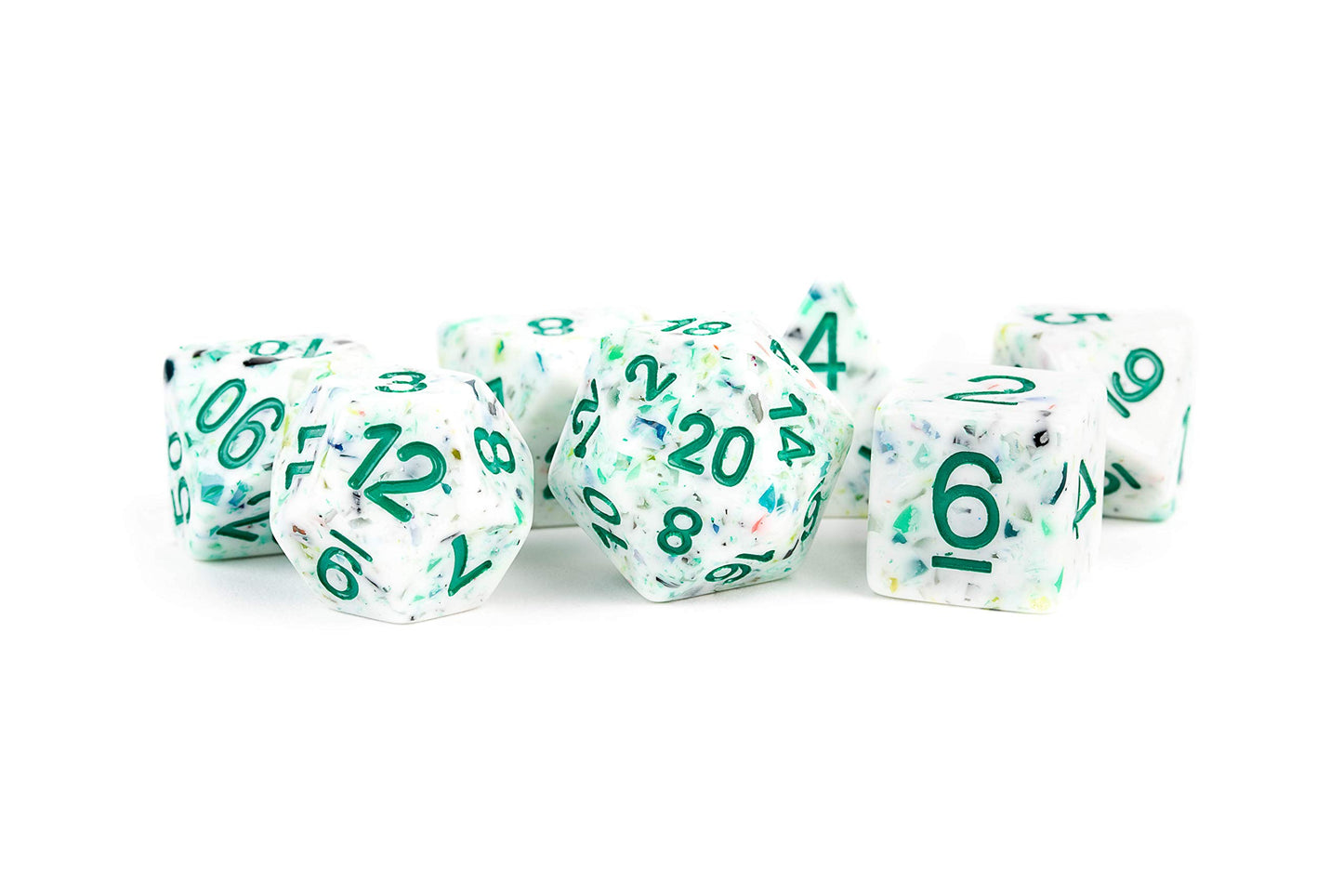 Dice - Polyhedral Resin - Recycled Rainbow (MDG)