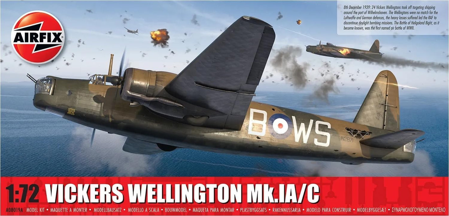 Airfix A08019A Vickers Wellington Mk.IA/C Military Aircraft Royal Air Force Model Making kit, Multicolour