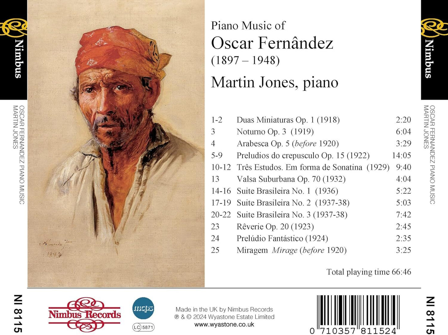 Piano Music of Oscar Fernândez