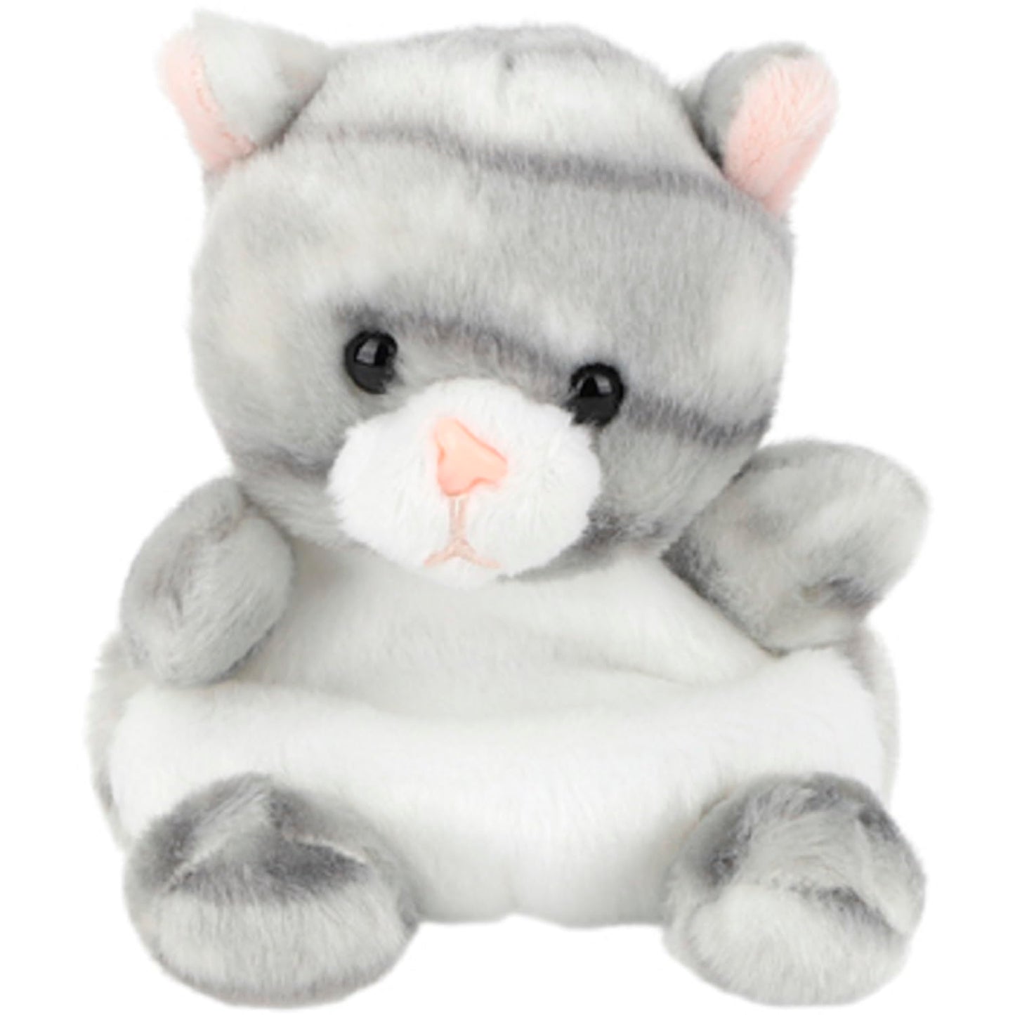 Aurora, 33614, Palm Pals Silver Kitty Cat, 5In, Soft Toy, Grey & White