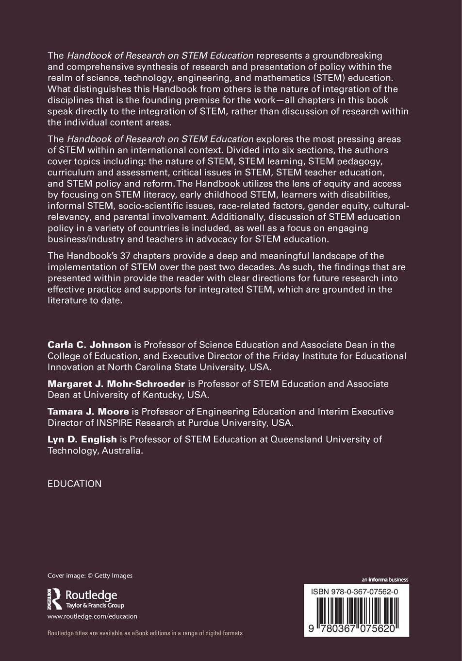 Handbook of Research on STEM Education