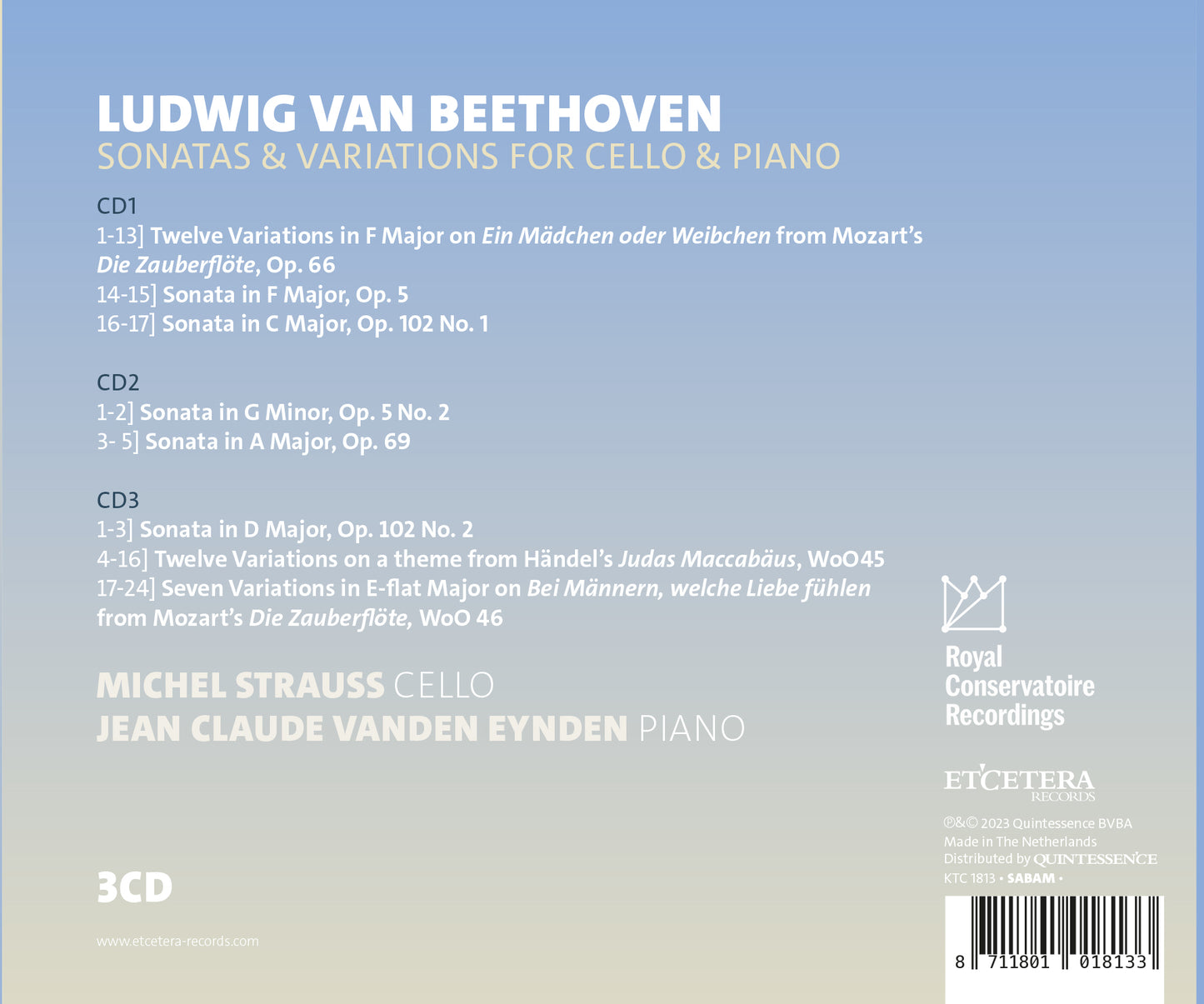 Ludwig Van Beethoven: Sonatas & Variations for Cello & Piano