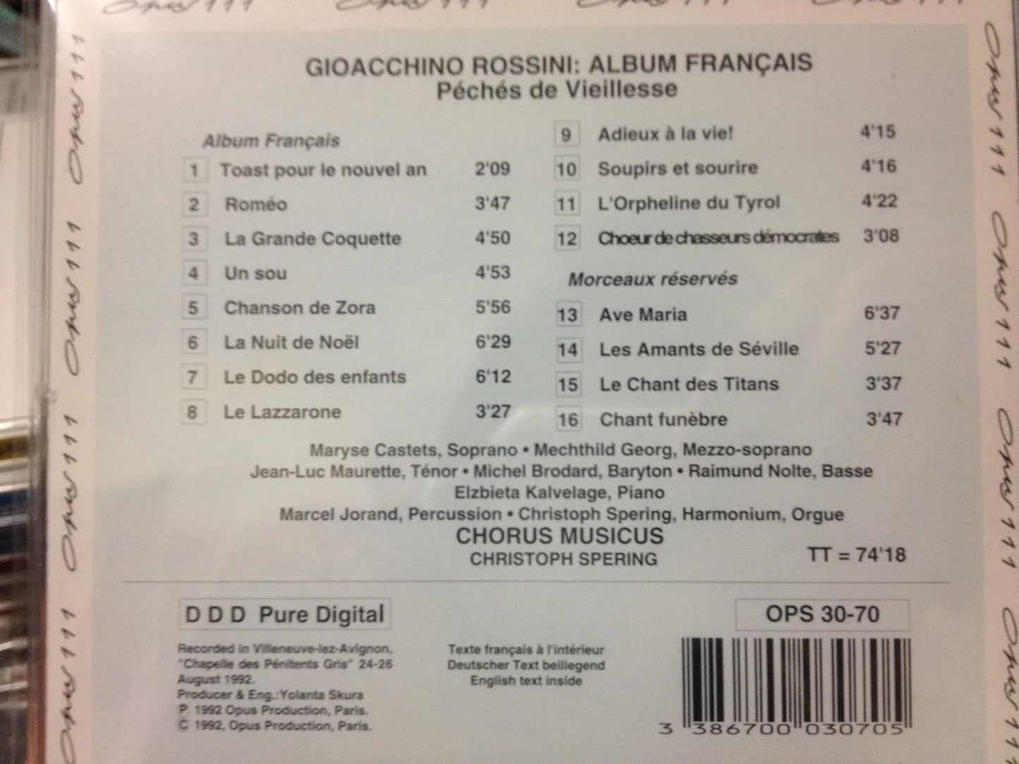 Rossini: Album Francais