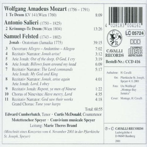 Chorwerke Von Mozart, Salieri Und Felsted