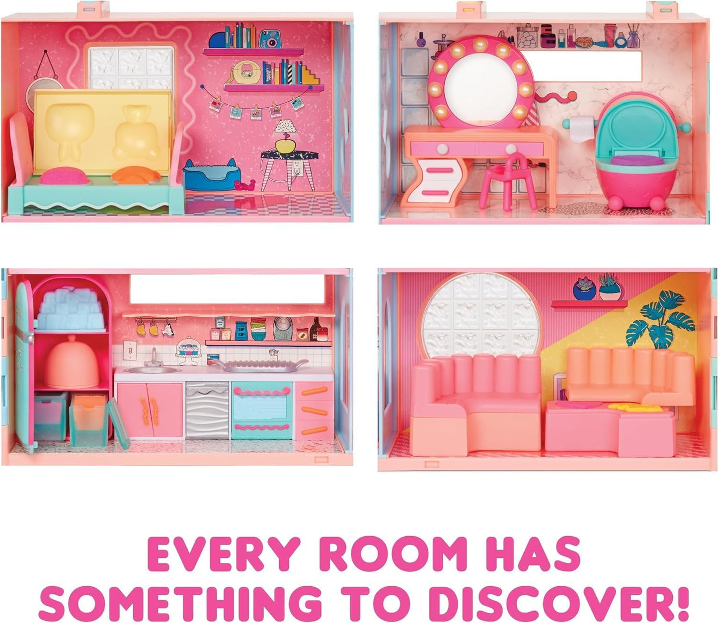 LOL Surprise Squish Sand Magic House with Tot Diva - Playset with Collectible Doll, Squish Sand, Surprises and Accessories - Great for Girls Age 4+