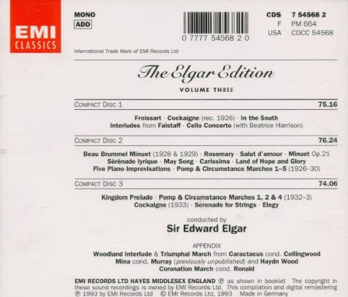 Elgar Edition Vol. 3