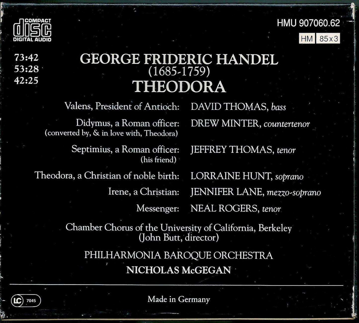 Händel: Theodora (Gesamtaufnahme)