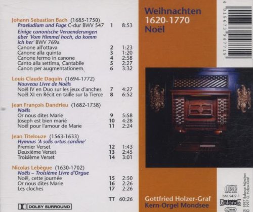 Weihnachten - Noel 1620-1770 (die Kern-Orgel Mondsee