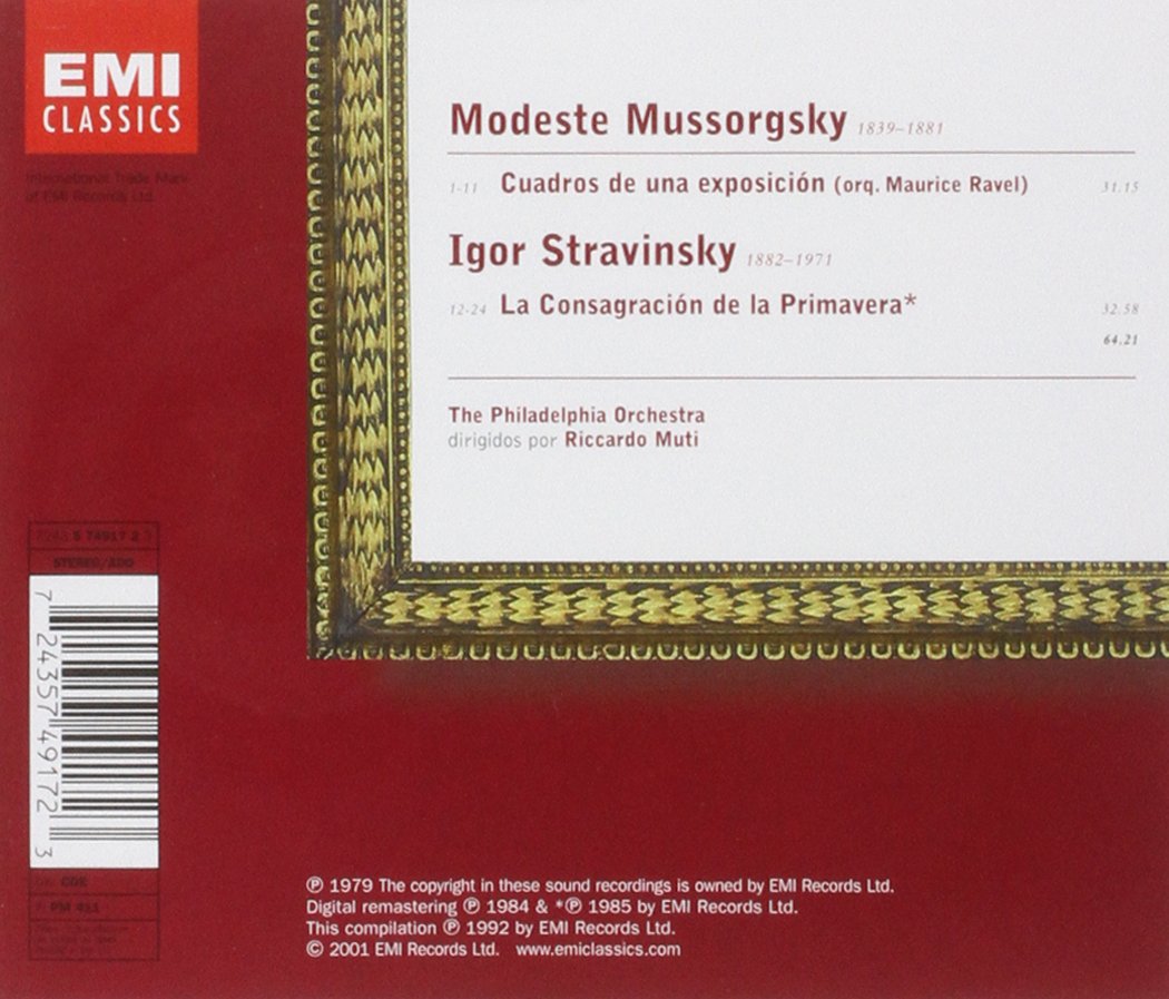 Mussorgsky: Cuadros de una exposición / Stravinsky: La consagración de la primavera