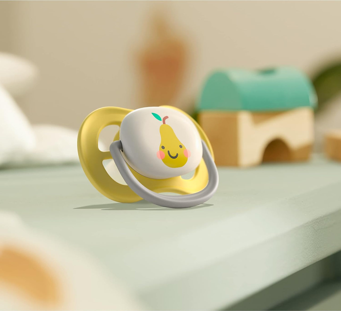 Ultra Air Philips Avent - 6 Months - Orthodontic and BPA Free - Pack of 2 - Includes Steriliser/Carry Bag SCF080/17 - Yellow and Green