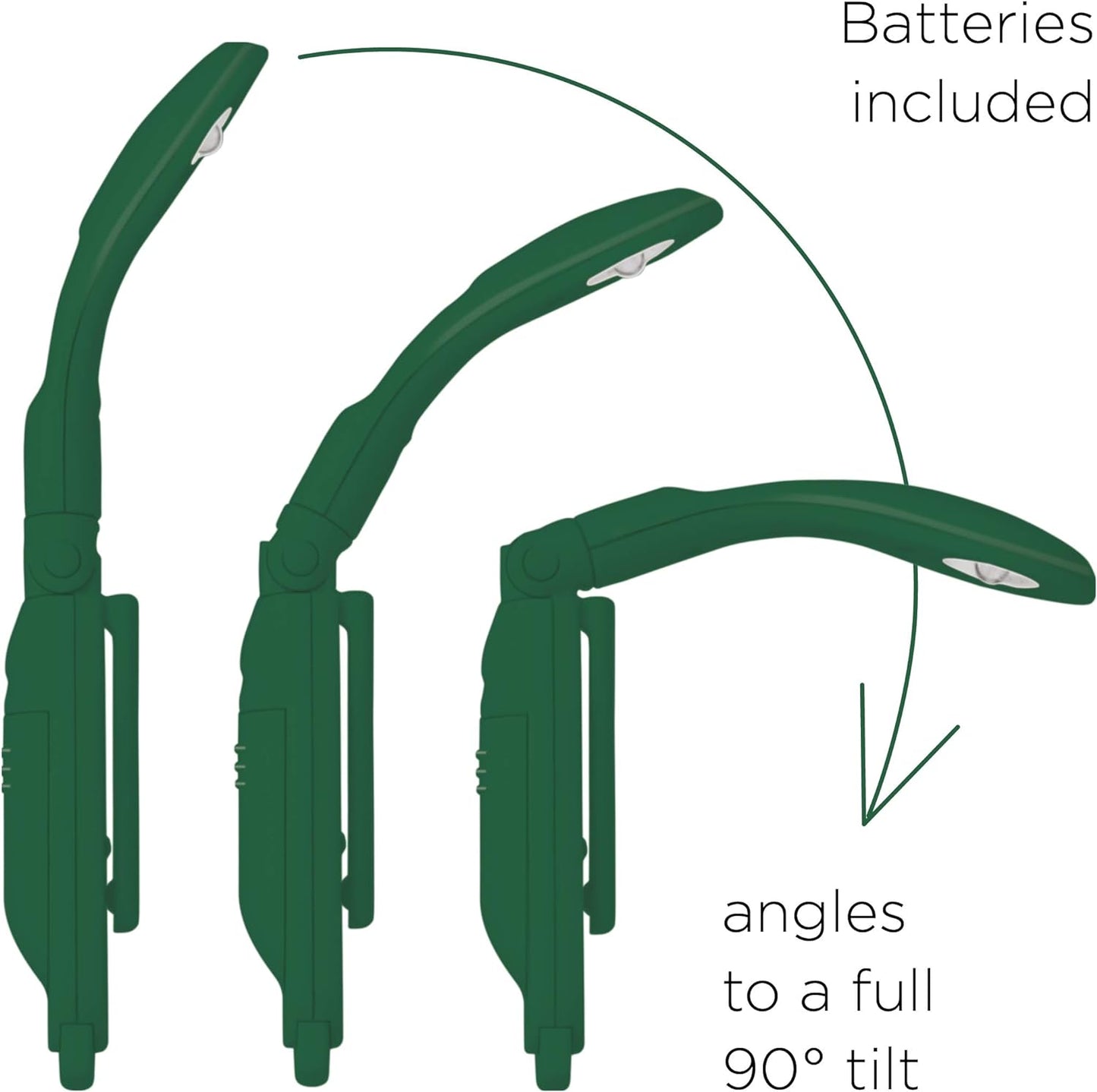 IF Really Tiny Book Light (Forest Green) – Compact Reading Lights for Books in Bed – Flexible Book Light Clip On – A Great Book Lamp with Batteries Included Forest Green One Size