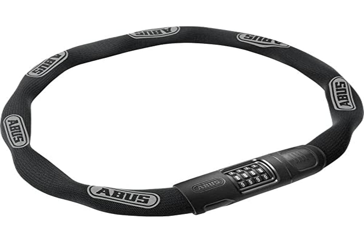ABUS Chain Lock 8808C, Sturdy Combination Lock, Made of Specially Hardened Steel, Easy-to-Read Numbers With Cover, ABUS Security Level 9 Black 110 cm