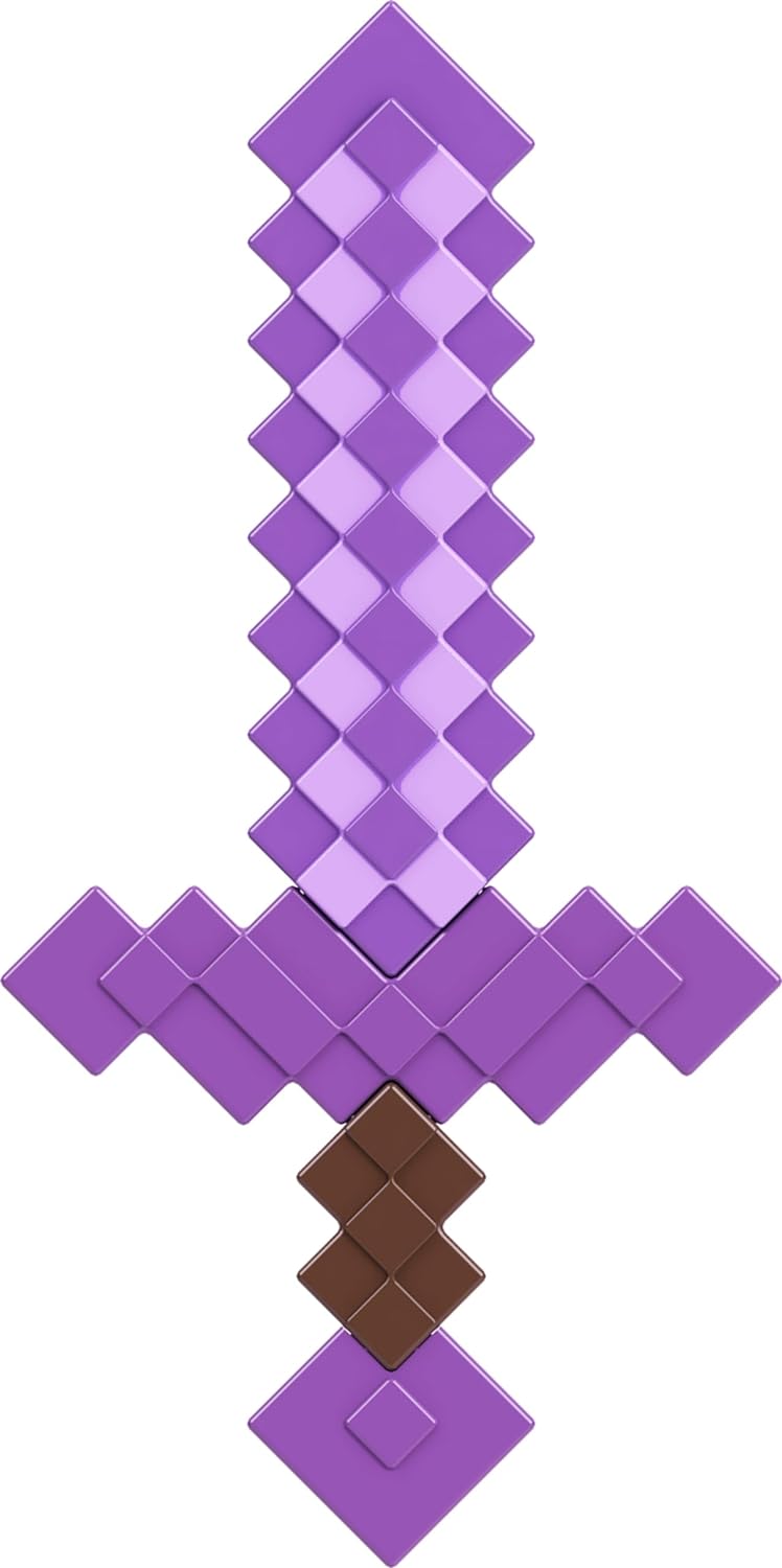 Mattel Minecraft Role-Play Battle Toy Accessory Collection with Pixelated Design (Styles May Vary), HTL93