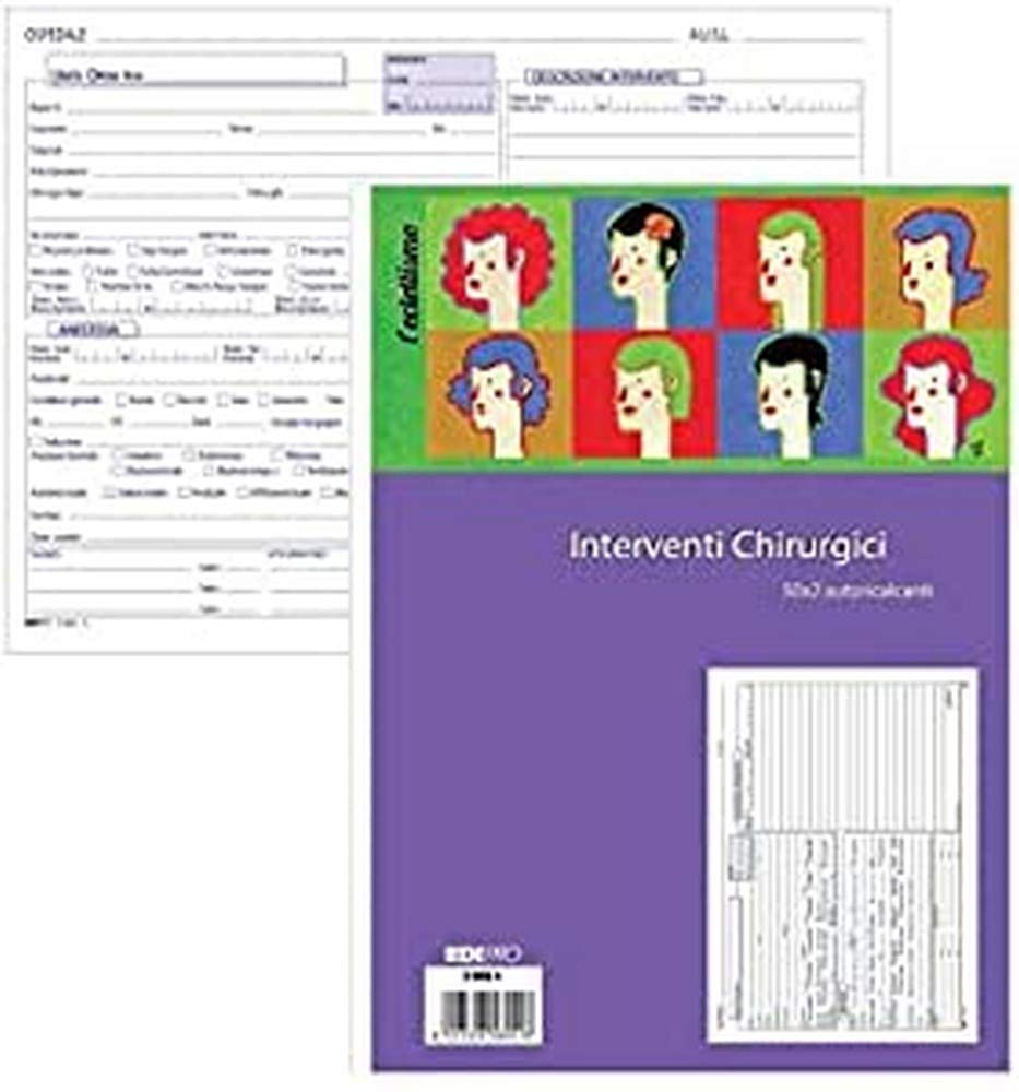 Edipro E5855A - Bloc de notas quirúrgicas (50 x 2 mm, autocalcante, 22 x 14,8 cm
